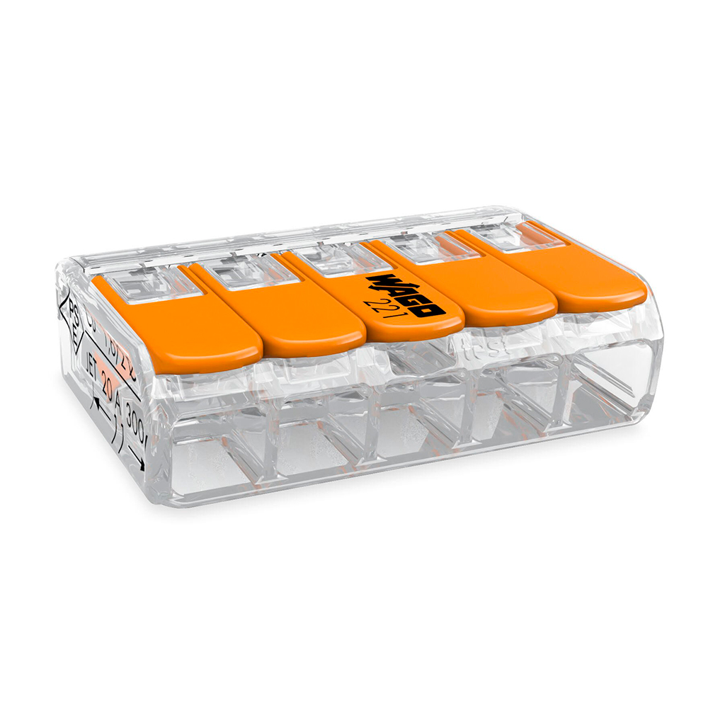 Conector Wago 5 Vías (bolsa 10un)
